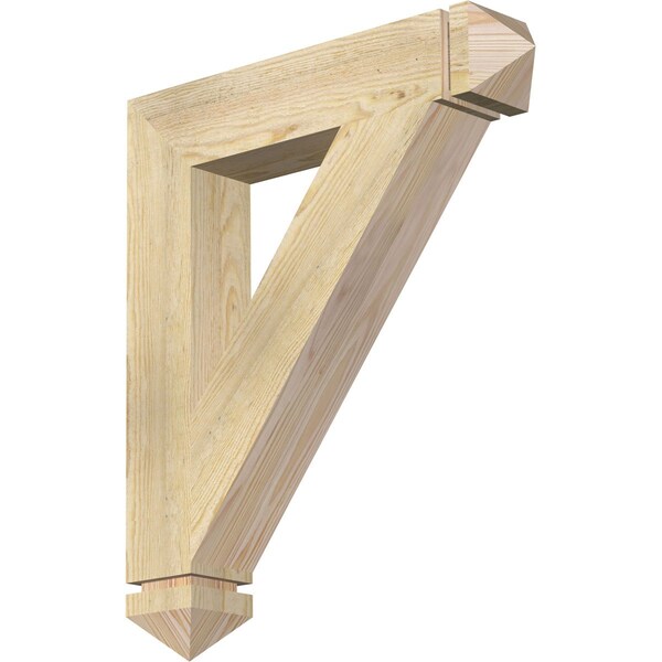 Ekena Millwork Traditional Arts & Crafts Rough Sawn Bracket, Douglas Fir, 4"W x 22"D x 26"H BKT04X22X26TRA03RDF - main